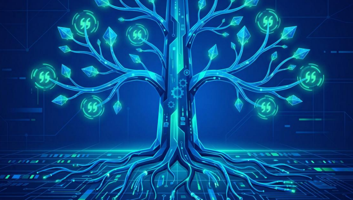 Evergreen Page Knowledge Tree Structure: One tree covers multiple query intents; deeper roots ensure more stable sustained citations