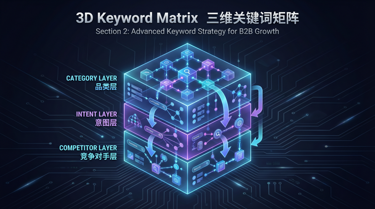 图片展示了品类意图竞品三层矩阵