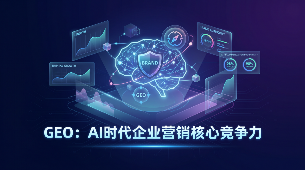 图片展示了品牌成为AI知识图谱权威节点的视觉图