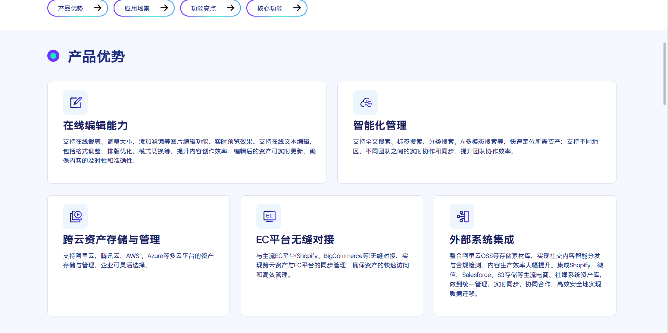 这张图片展示了BMS DAM具有的产品优势