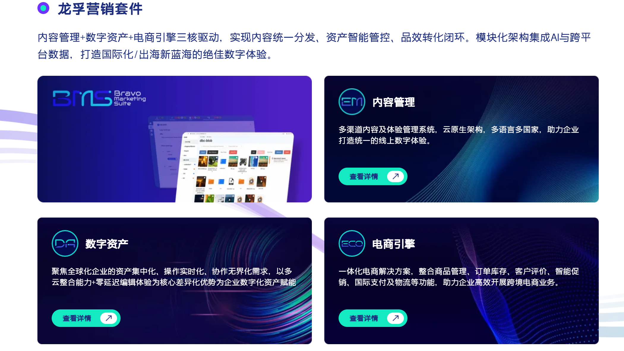 这张图片展示了BMS的三个核心产品