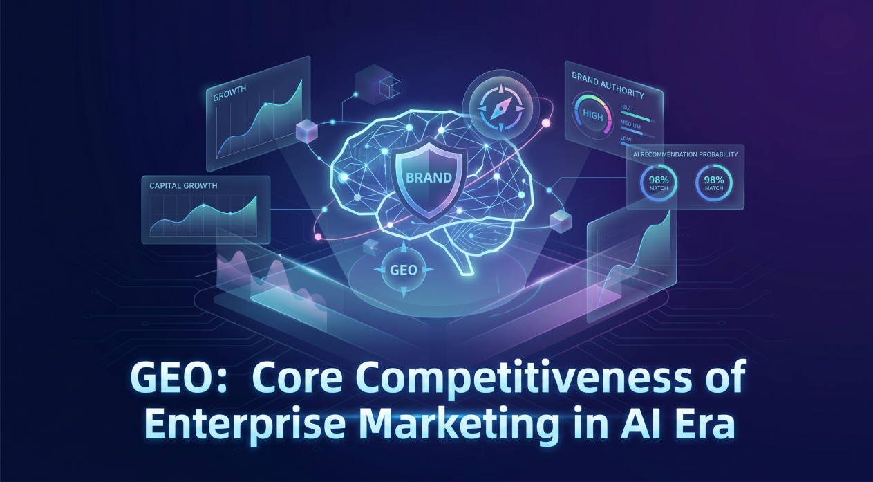 The image shows a visual representation of a brand becoming an authoritative node in the AI knowledge graph